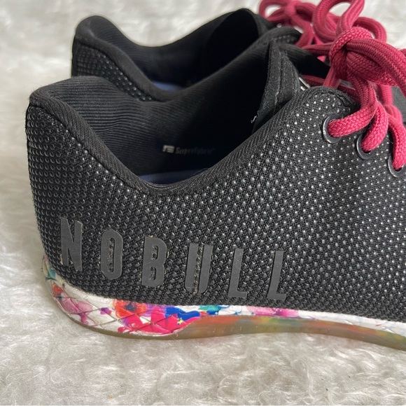 NoBull women’s Black Floral Trainer size 6.5 - Picture 7 of 15